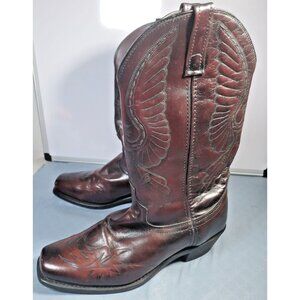 Laredo 6842 Brown Leather Western Cowboy Boots Men's Size 10.5 hand made